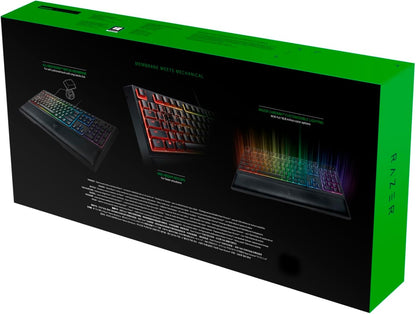 Ornata Chroma Gaming Keyboard: Hybrid Mechanical Key Switches - Customizable Chroma RGB Lighting - Individually Backlit Keys - Detachable Plush Wrist Rest - Programmable Macro Functionality