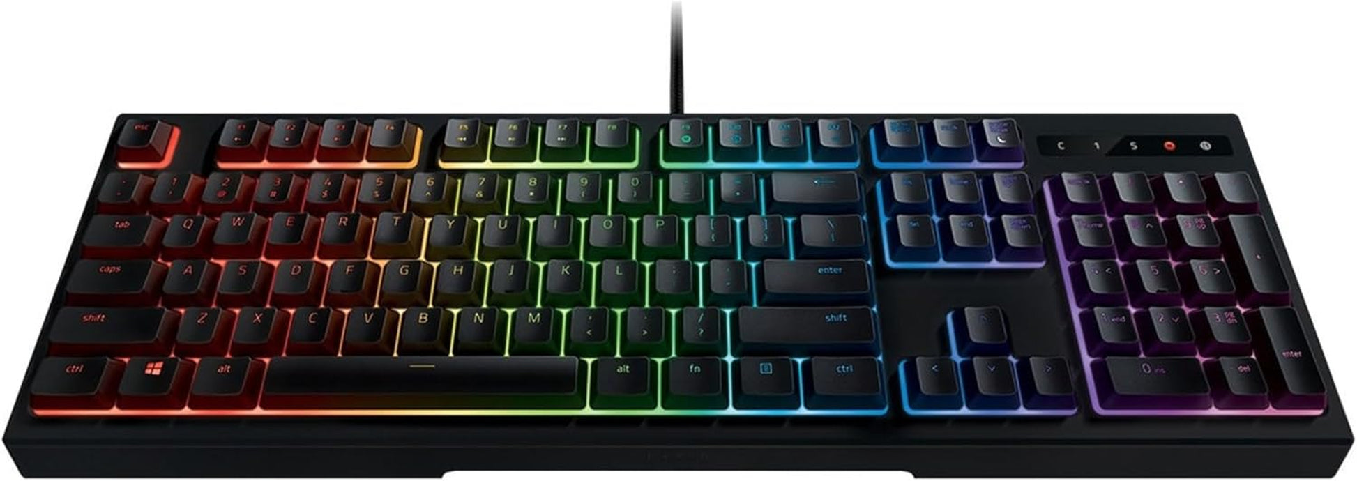 Ornata Chroma Gaming Keyboard: Hybrid Mechanical Key Switches - Customizable Chroma RGB Lighting - Individually Backlit Keys - Detachable Plush Wrist Rest - Programmable Macro Functionality