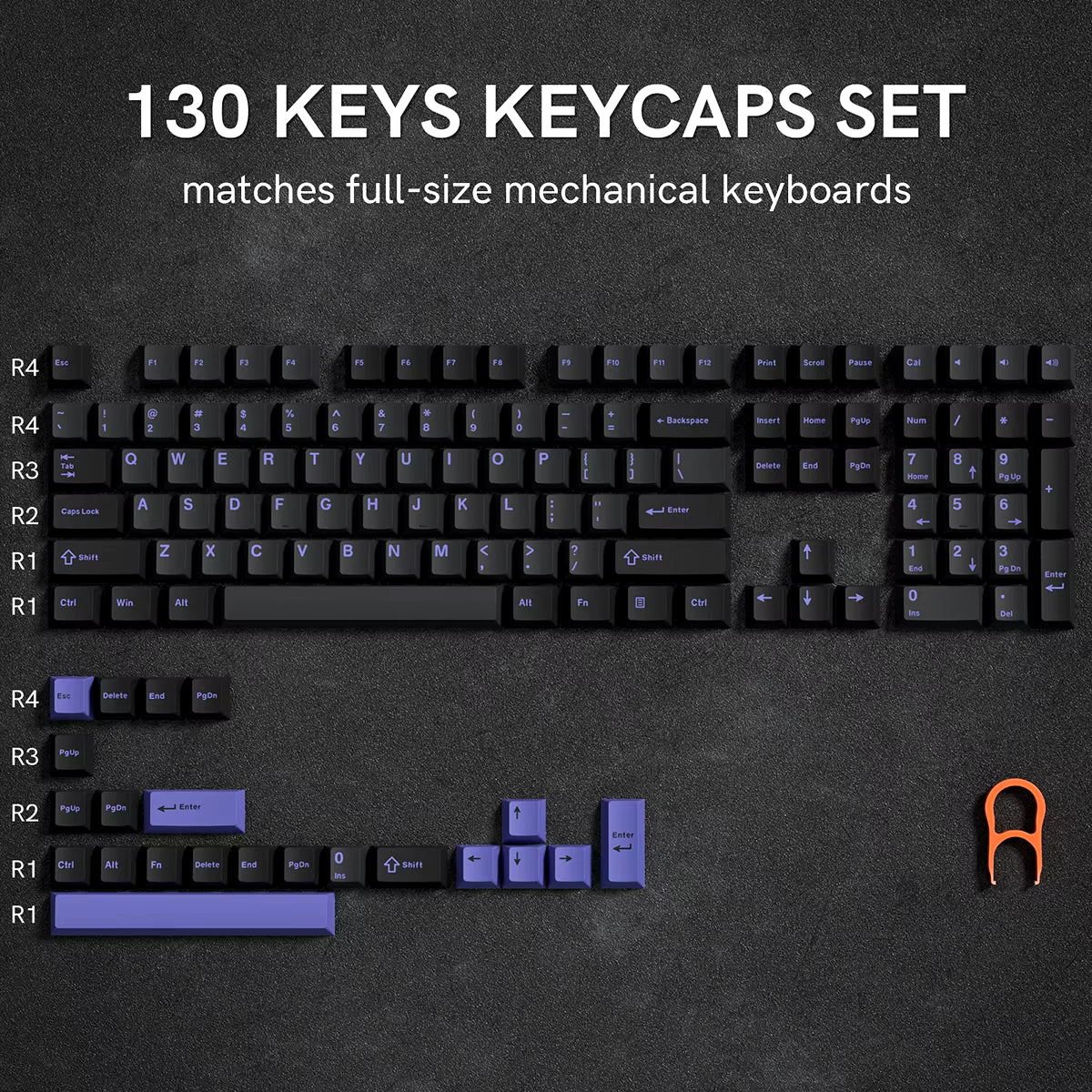 138 Keys Retro Brown Gray PBT Keycap Double Shot Cherry Profile Key Caps for Cherry MX Switches Mechanical Gamer Keyboard