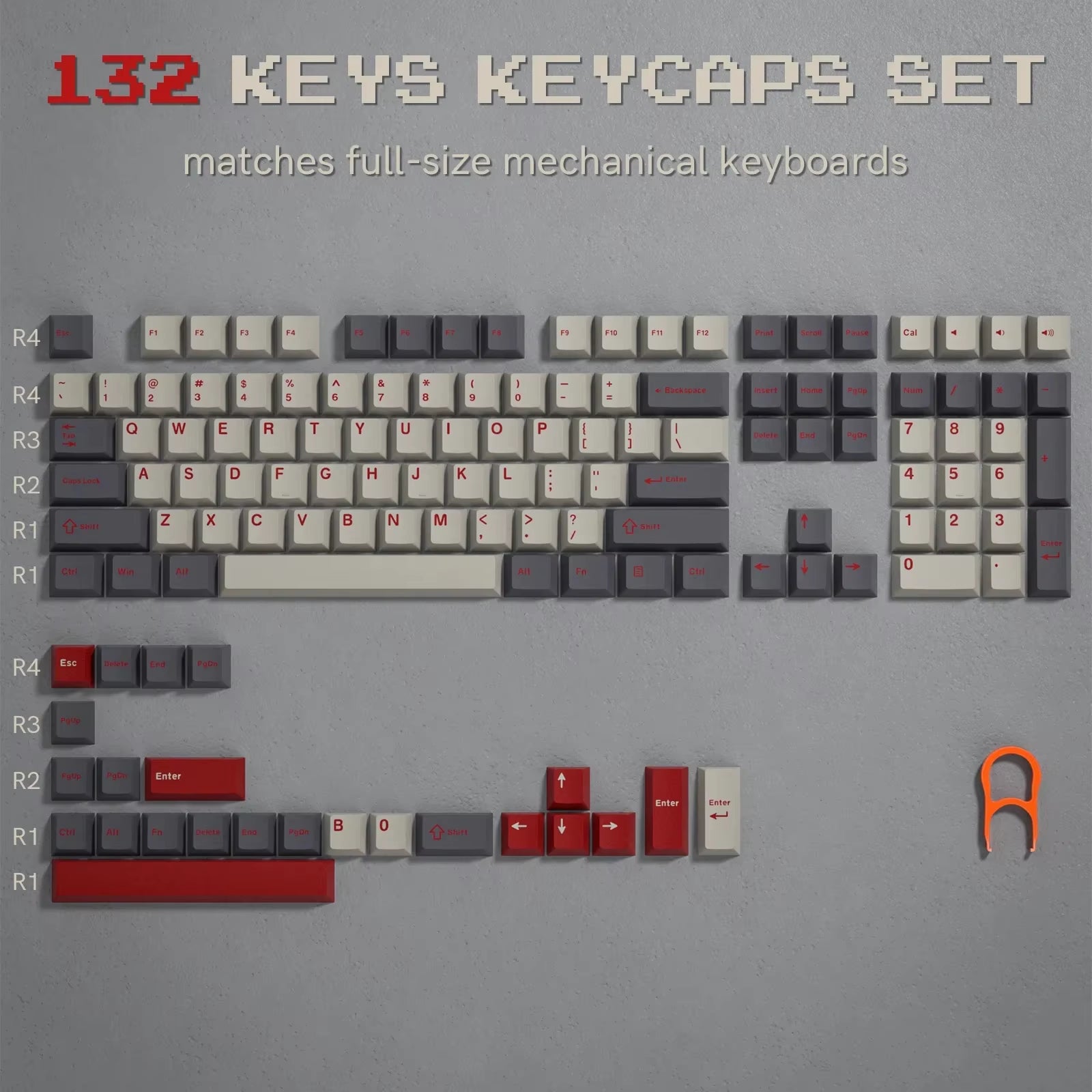 138 Keys Retro Brown Gray PBT Keycap Double Shot Cherry Profile Key Caps for Cherry MX Switches Mechanical Gamer Keyboard