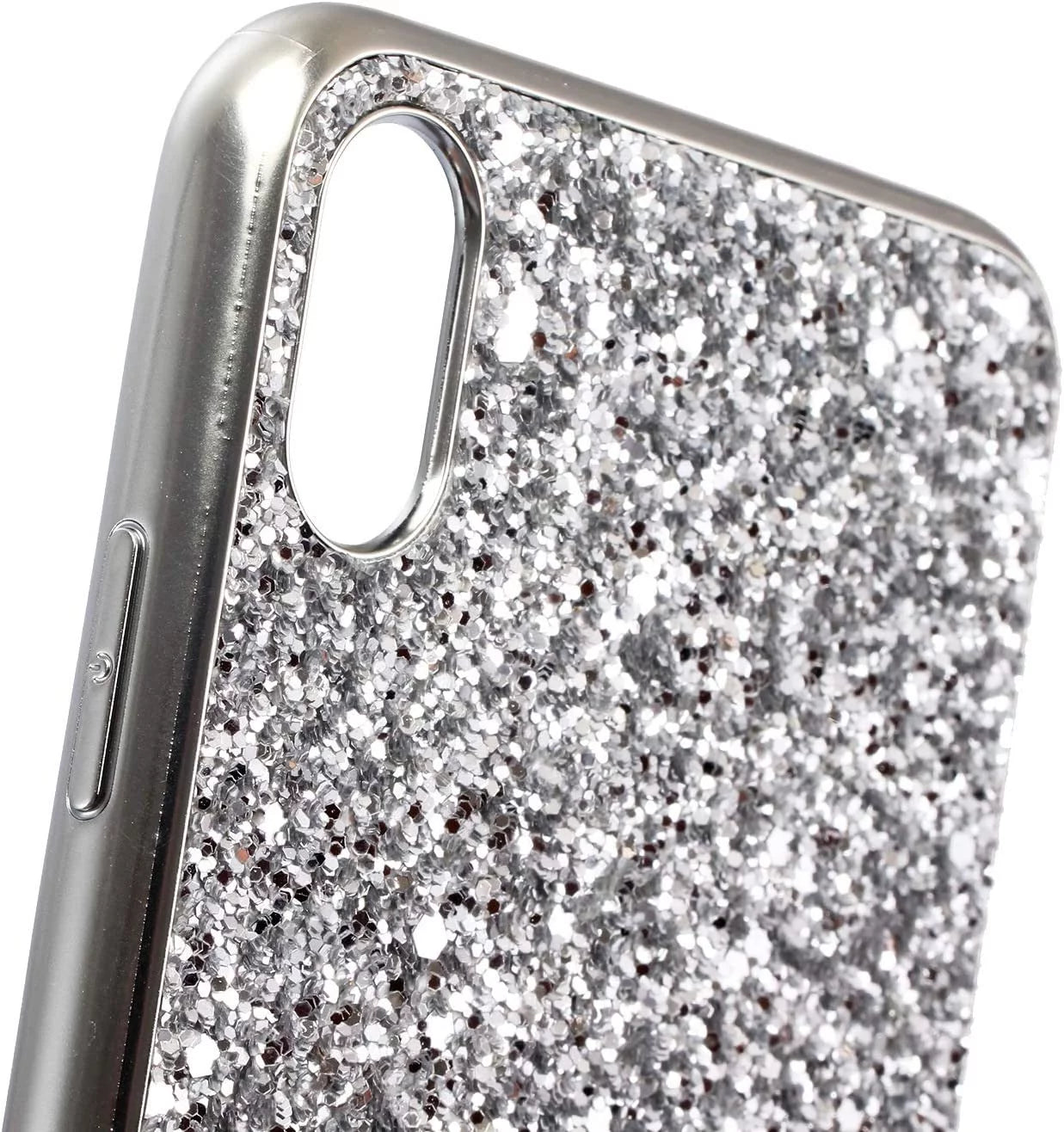 Compatible with Iphone Case,Crystal Diamond Glitter Bling Sparkly Soft Shockproof Cover for Women Girls Phone Case (Silver,Iphone 12 Pro)