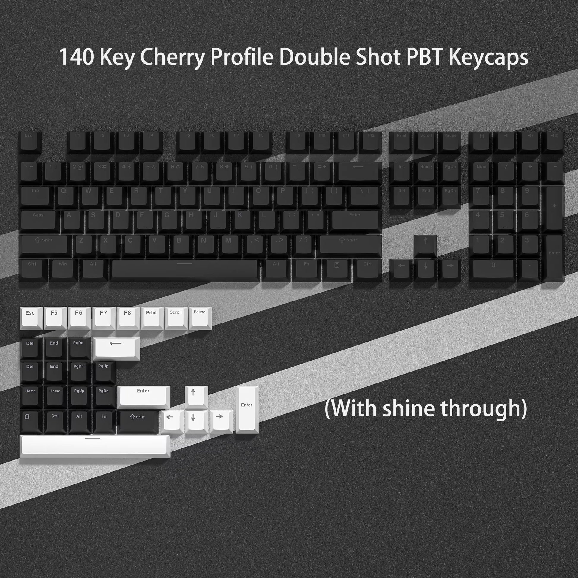 138 Keys Retro Brown Gray PBT Keycap Double Shot Cherry Profile Key Caps for Cherry MX Switches Mechanical Gamer Keyboard