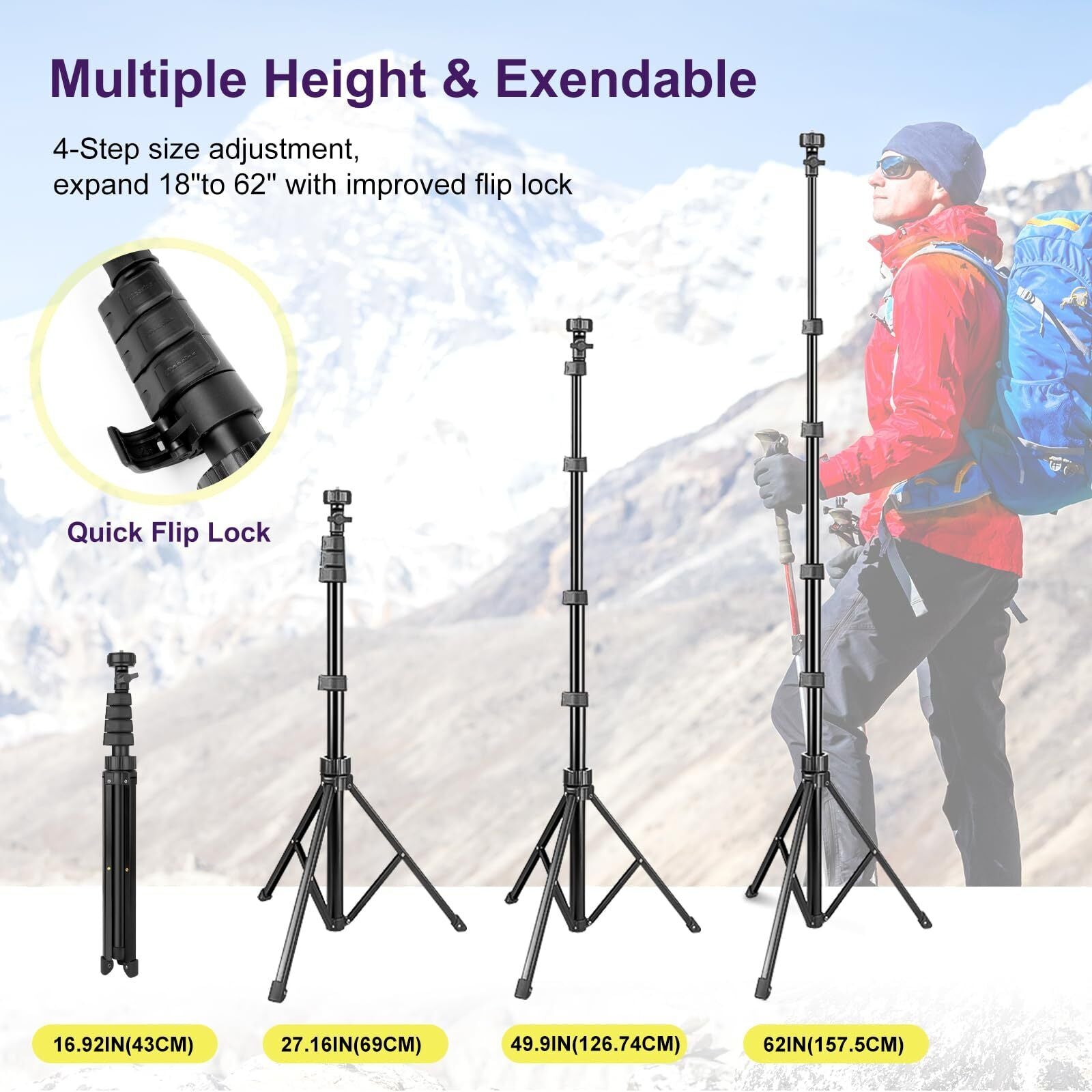 Tripie Profesional Para Telefono Celular Y Camara Tripod for Cellphones+Con