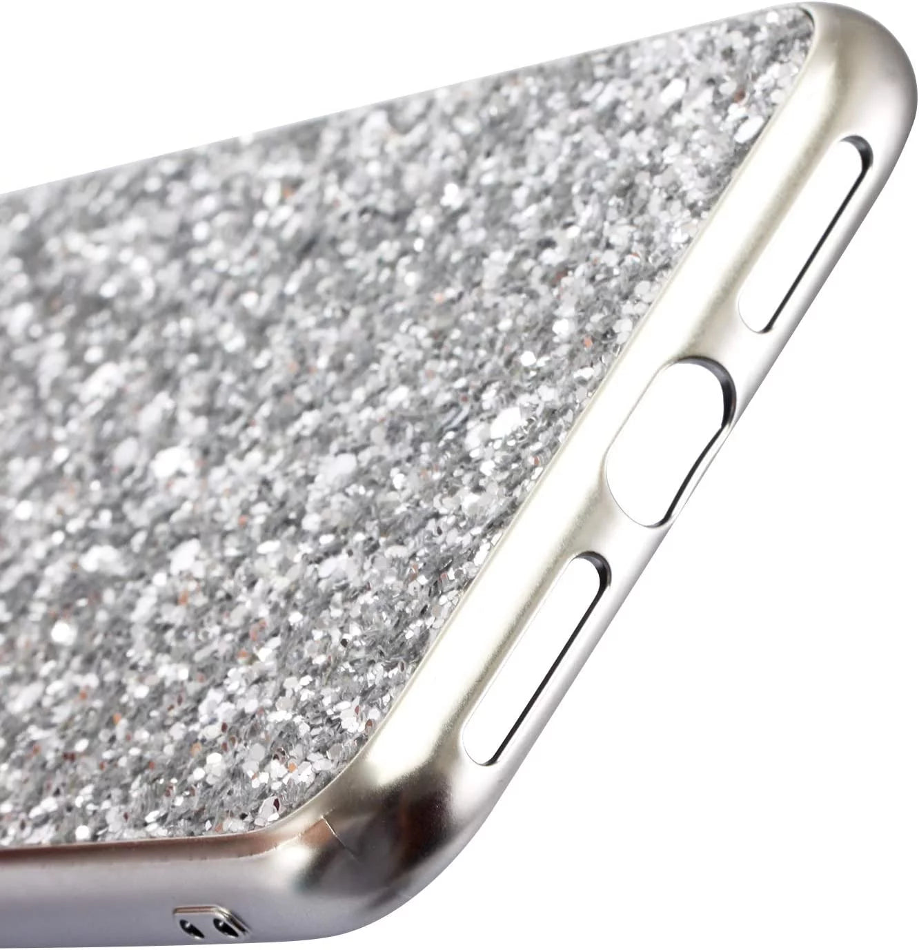 Compatible with Iphone Case,Crystal Diamond Glitter Bling Sparkly Soft Shockproof Cover for Women Girls Phone Case (Silver,Iphone 12 Pro)