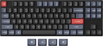 K8 Pro QMK/VIA Wireless Mechanical Keyboard, Hot-Swappable TKL Custom Programmable Macro Wired Keyboard with Gateron G Pro Brown Switch, RGB Backlit, PBT Keycaps for Mac Windows Linux